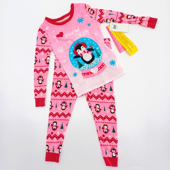Komar Kids Girls Toddler I Love Snow Days 2pc Pajama Set - Picture 3 of 7